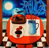 Still Life with Gull by Graham Knuttel, oil on canvas, sold May 2023