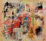 John Kingerlee, Sudden Arrival, 2016-2018, oil and collage on card