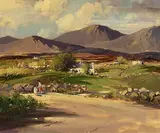 Glenveagh, Co. Donegal by George K. Gillespie, oil on canvas, sold May 2023