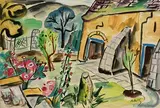 Norah McGuinness, The Garden at Rockbrook, gouache on paper
