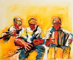 John B. Vallely, Three Musicians, oil on canvas
