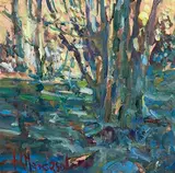 Dappled Light by Arthur K. Maderson, oil on board (second image verso), sold May 2023