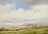 Frank Egginton, Benevenagh and Lough Foyle, Co Derry, watercolour on paper
