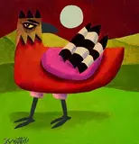 Bird of Paradise by Graham Knuttel, oil on canvas, sold May 2023
