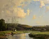 Frank McKelvey, On the Lagan, oil on canvas