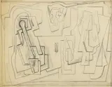 Mainie Jellett, Composition, graphite on paper