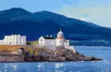 Ivan Sutton, Crookhaven Lighthouse, Co Cork, oil on canvas board