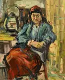 Kenneth Webb, Spanish Gypsy, oil on canvas laid on board