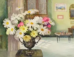 Geraldine M. O'Brien, Still Life - Garden Summer Flowers, oil on canvas