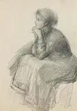 Portrait of Mary Walker by John Butler Yeats, pencil on paper, sold May 2023