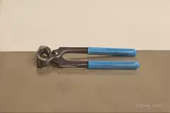 Nail Pincers by Comhghall Casey, 2006, oil on canvas, sold May 2023