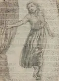 William Conor, Dancer, pencil on paper