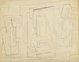 Mainie Jellett, Composition, graphite on paper