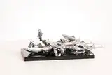 Colm J. Brennan, Salmon Leap, bronze on granite base