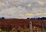 Hans Iten, A Ploughed Field, Belvoir Park, oil on board