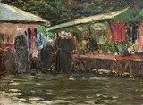 Samuel Connolly Taylor, Markey Day, Brittany, oil on board