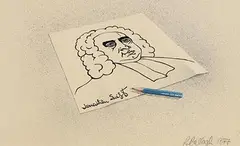 Robert Ballagh, Jonathan Swift, 1977, mixed media on paper