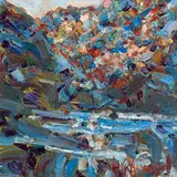 Early Morning Tarn Gorge, France by Arthur K. Maderson, oil on board, sold May 2023
