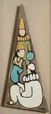 Circus Figures by Markey Robinson, gouache on board, sold May 2023
