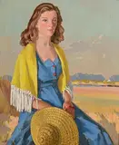 Robert Taylor Carson, Portrait of Mrs M. O'Callaghan, oil on canvas