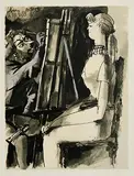 Pablo Picasso Spanish, Le Peintre et Son Modele