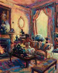 Evening Light by Norman Teeling, oil on canvas, sold May 2023