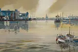 Cork Harbour, River Lee, A Moment in Time by J.P. Rooney, oil on board, sold May 2023