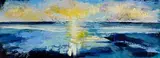 Paula McKinney, Shimmering Sunrise, oil on board
