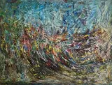 Maurice Desmond, Landscape in Movement, 1989-1993, acrylic on board