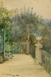 Elizabeth Corbet Yeats, Flowers on the Terrace, 1896, watercolour on paper