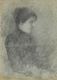 Lily Yeats by John Butler Yeats, pencil on paper - inscribed 'Lily Yeats' lower left, sold Apr 2023