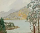 Letitia Marion Hamilton, Glengarriff, Bantry Bay, from Garnish Island, c.1945, oil on board (second image verso)