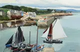 From the Roof Terrace, Roundstone by Cecil Maguire, oil on board, sold Apr 2023