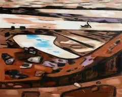 The Black Swan by Norah McGuinness, oil on canvas, sold Apr 2023