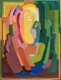 Evie Hone, Cubist Composition, gouache on card