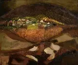 Arthur Armstrong, Brown Landscape, oil on board