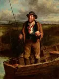 Erskine Nicol, Waiting For A Bite, 1866, oil on canvas