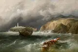 Rear Admiral Richard Brydges Beechey, South Stack Lighthouse Holyhead, 1872, oil on canvas