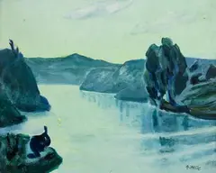 The Evening Star that brought the Evening Light by Grace Henry, oil on board, sold Apr 2023