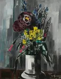 Norah McGuinness, Flowers in a Vase, 1960, oil on canvas