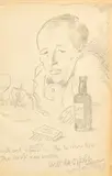 An Onlooker in France 1917-1919 With Artist's self portrait inside the cover by William Orpen, hardcover - inscribed "With best regards - This is how the book was written - William Orpen, London 1929", sold Apr 2023