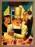 La Stampa Kitchen by Graham Knuttel, oil on canvas, sold Apr 2023