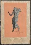 Georges Braque, Personnage sur Fond Rose, c.1963, lithograph in colours on Japon nacre with full margins - published by Jean-Paul Loriot, Paris