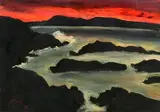 Peter Collis, Sunset Connemara (Cleggan Bay), oil on canvas