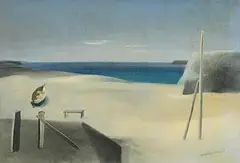 André Marchand, Beached Boat, oil on canvas