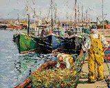 James S. Brohan, Arklow Harbour, oil on canvas