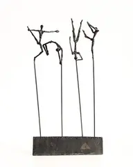 Acrobats by Carolyn Mulholland, 1982, bronze - number 7 from an edition of 9, offered Apr 2023