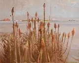 The Pigeon House by Cecil Maguire, oil on board, offered Apr 2023