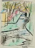 Norah McGuinness, Kells, c.1960, mixed media on paper