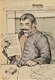 The Officer by Jack Butler Yeats, watercolour and ink on paper, sold Mar 2023